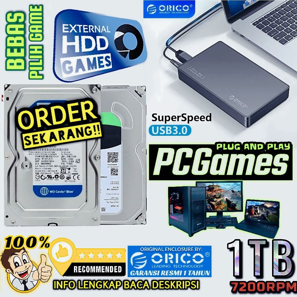Hardisk External 1Tb 7200RPM | HDD Hardisk 1Tb 7200RPM Garansi