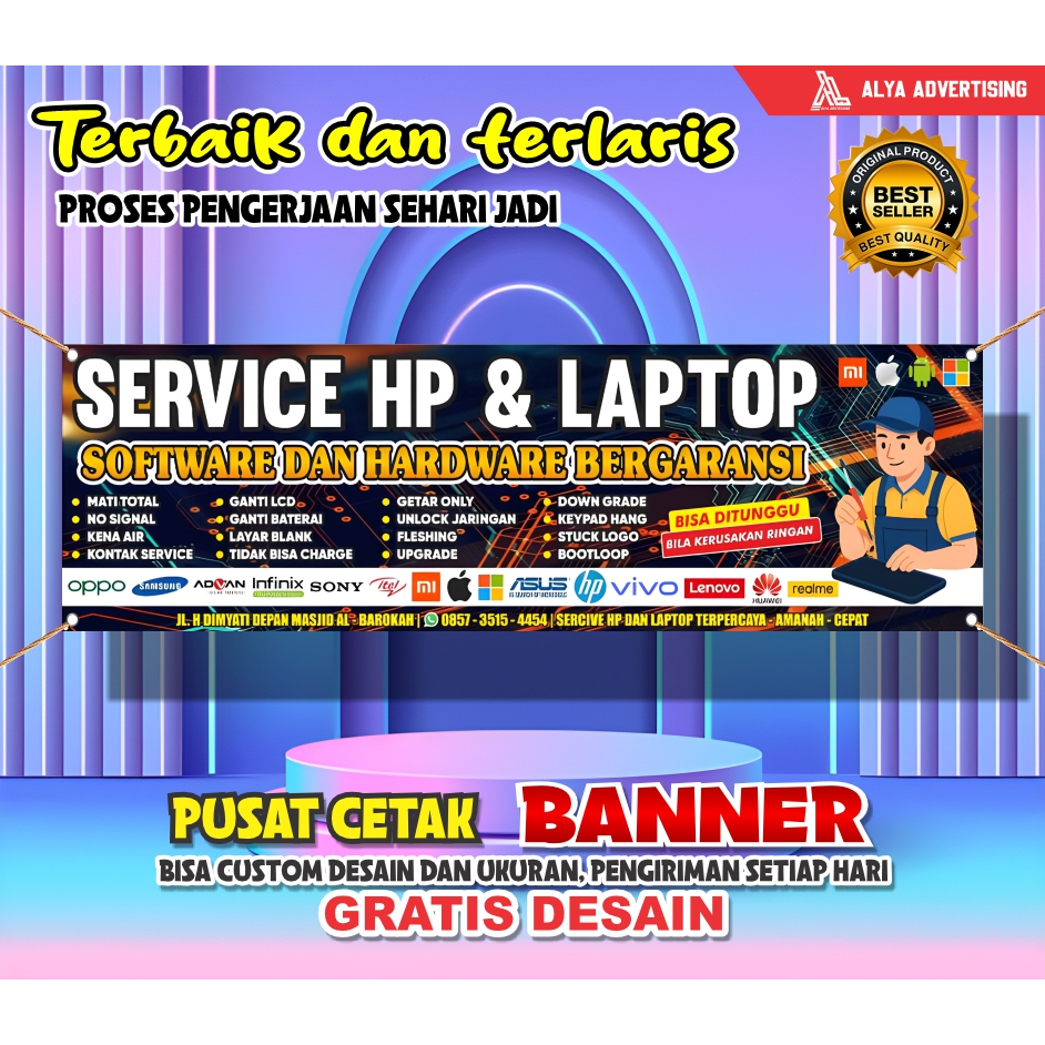 SPANDUK / BANNER SERVICE /SERVIS HP (free design)