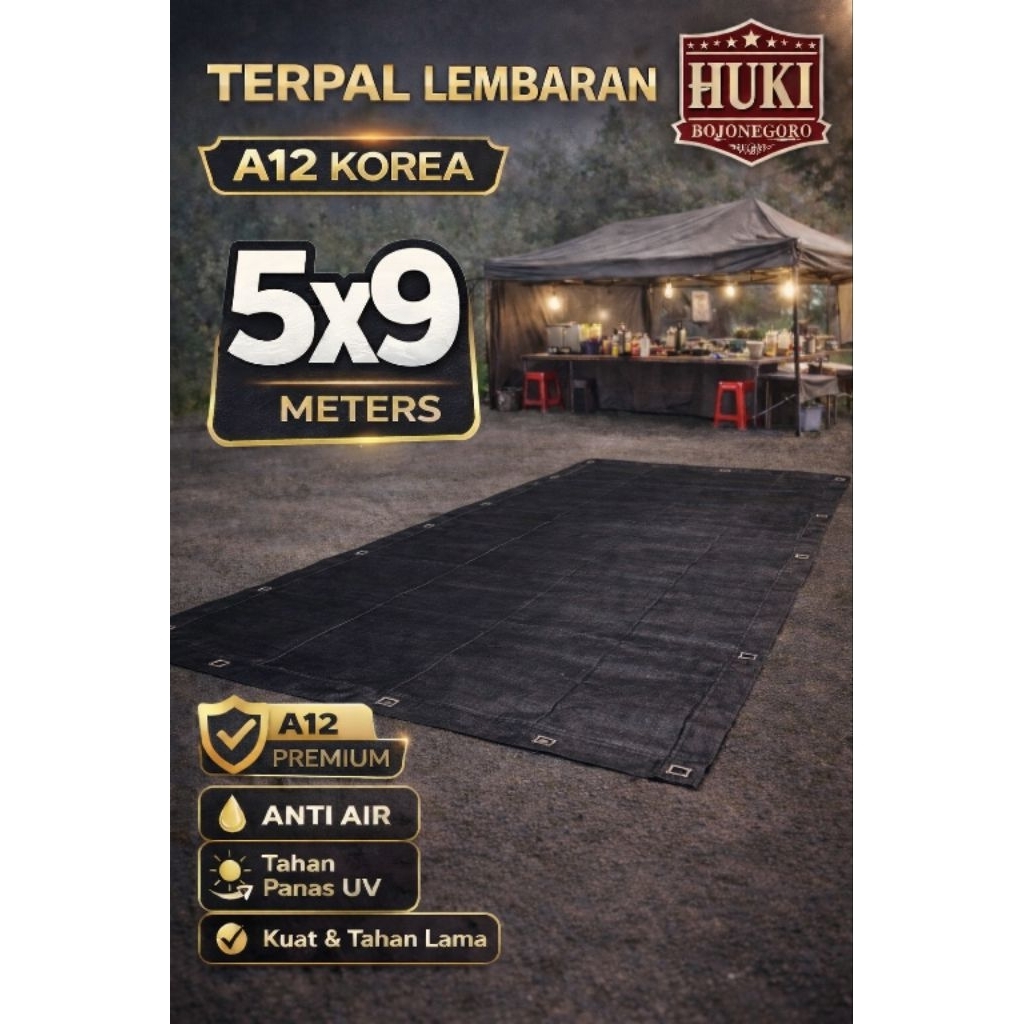 terpal lembaran hitam A12 A15 Korea terpal tenda truck