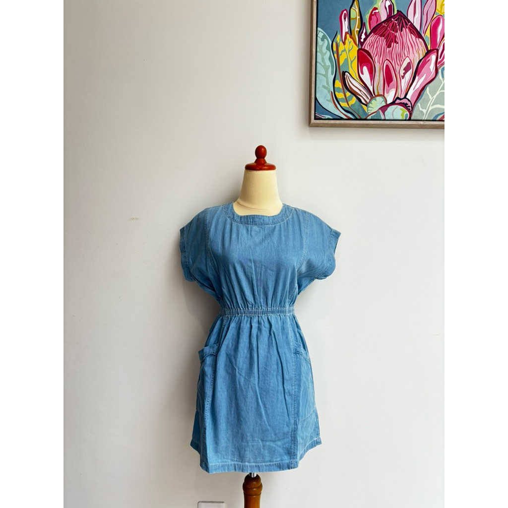 Preloved Dress Mini Denim Wanita