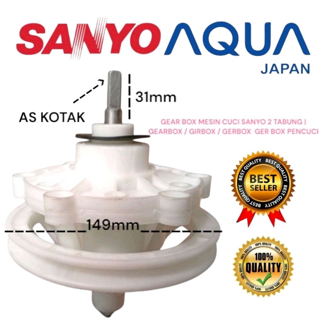 Gearbox Mesin Cuci AQUA 2 Tabung QW-980XT QW-981XT Girbox Aqua Qw980xt Qw981xt
