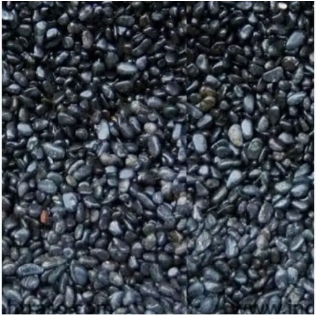 Batu koral hitam 1karung 8kg - batu hiasan taman