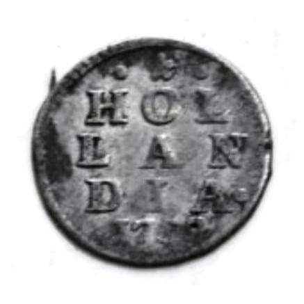 BL233 Koin 2 stuiver 1759 dari probinsi Hollandia koin perak