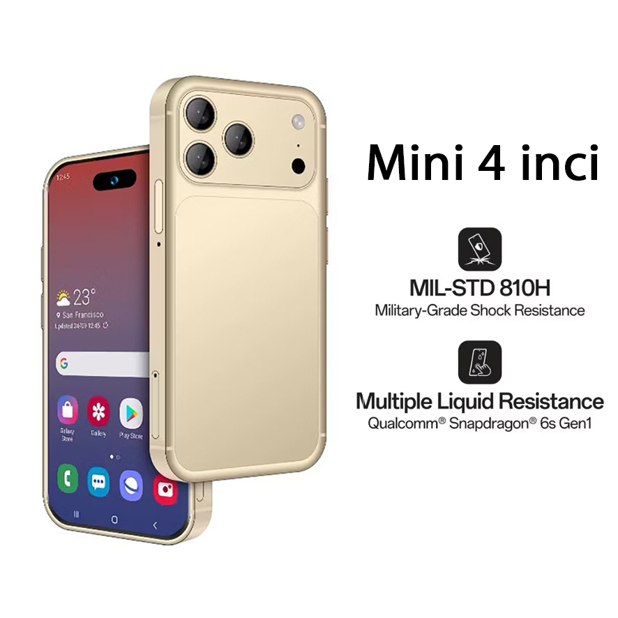 hp 4 inci mini Smartphone ip17pro max mini phone ram 8/512GB jaringan 3G/4G Garansi ponsel mini 4 in