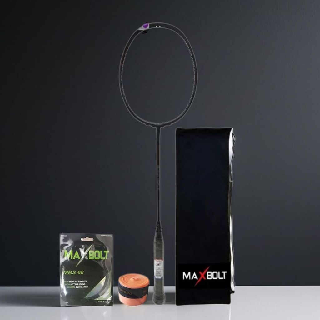 Raket Badminton Maxbolt Black Force Bonus Komplit Maxbolt Black Force