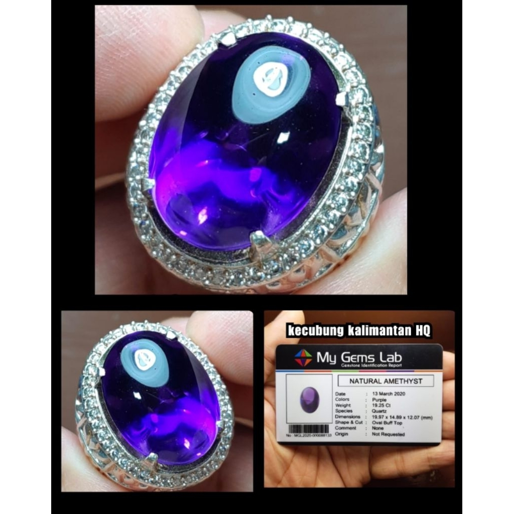 permata kecubung super kristal kalimantan