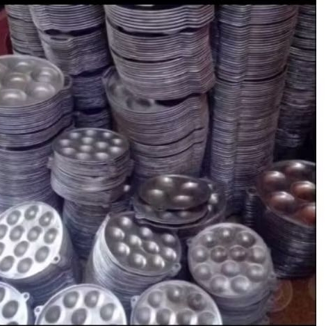 wajan telur puyuh / wajan penggorengan wajan cetak kue lumpur, cubit, apem, lubang 12