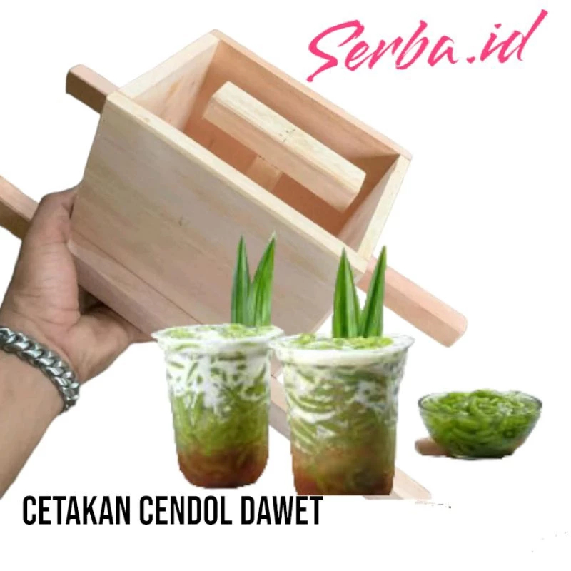 Cetakan Cendol Dawet Ayu Ukuran Jumbo Es Dawet Ayu cetakan cendol Kayu Jati stainlis
