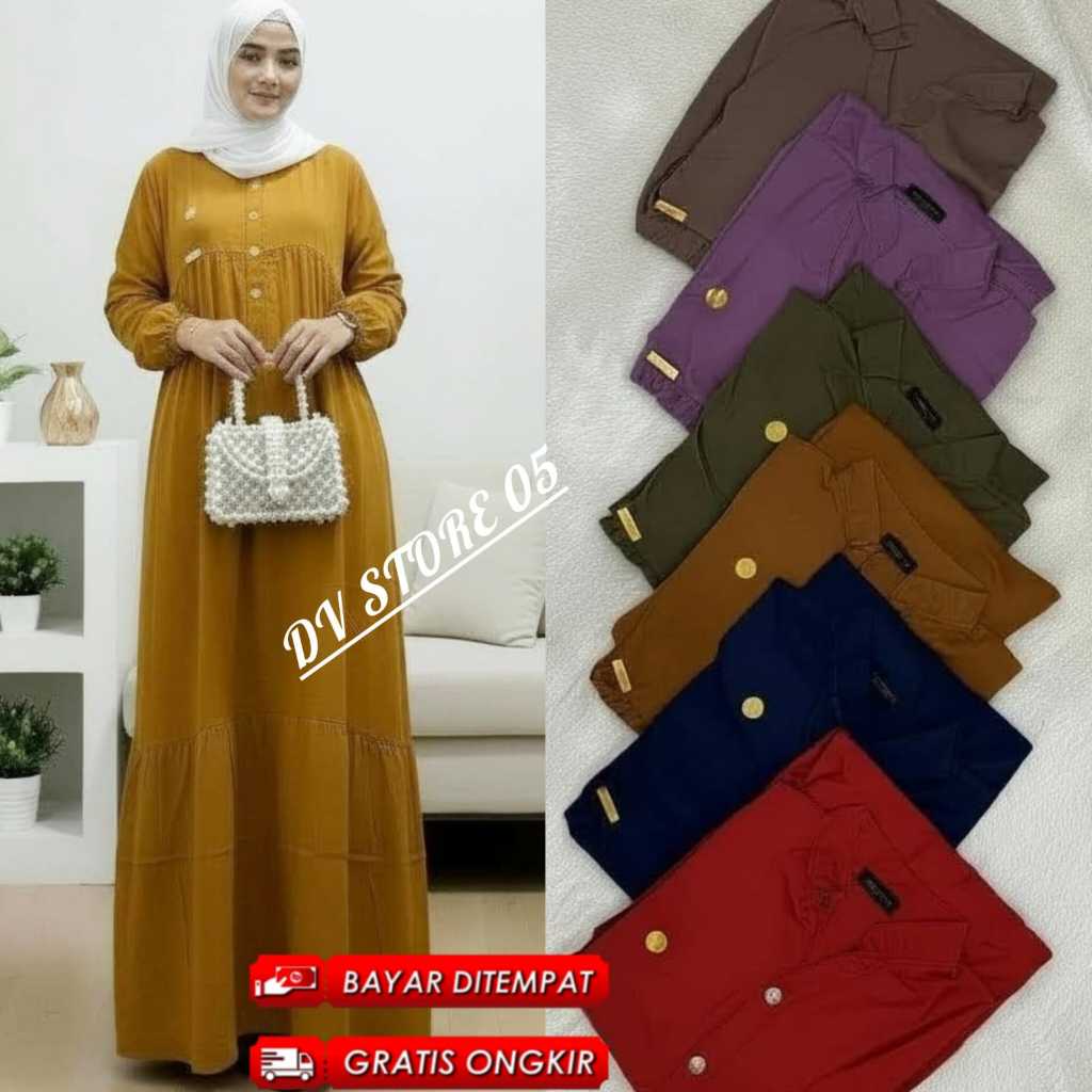 gamis rayon polos jumbo ld 120 / gamis rayon twill premium