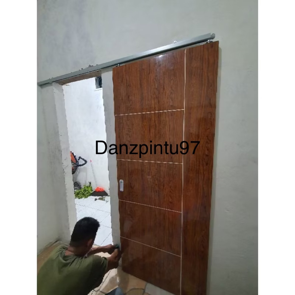 Pintu Geser / Pintu Sleding HDF Tinggal Pasang