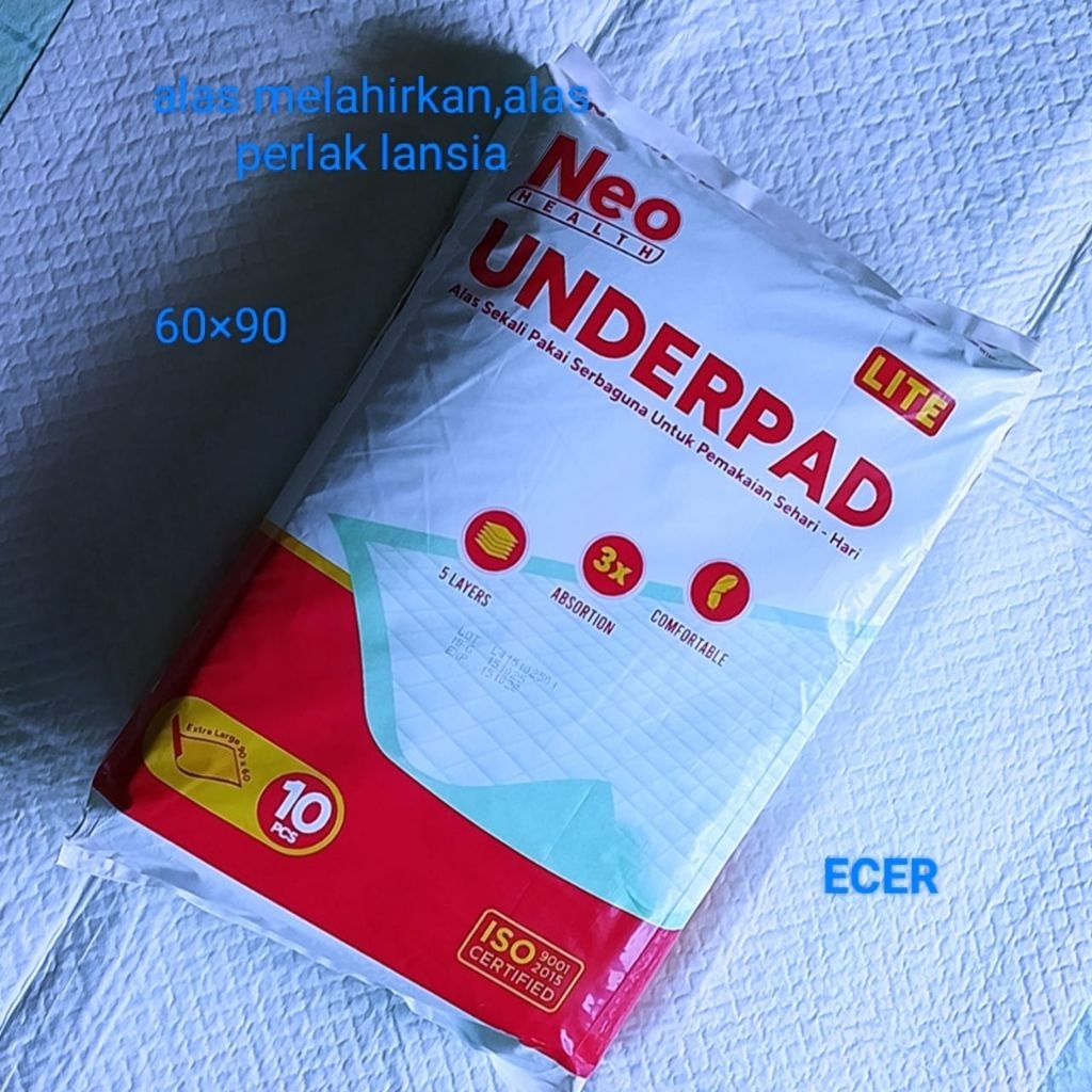 UNDERPAD/ALAS MELAHIRKAN/ALAS POPOK LANSIA,ECER 1pcs
