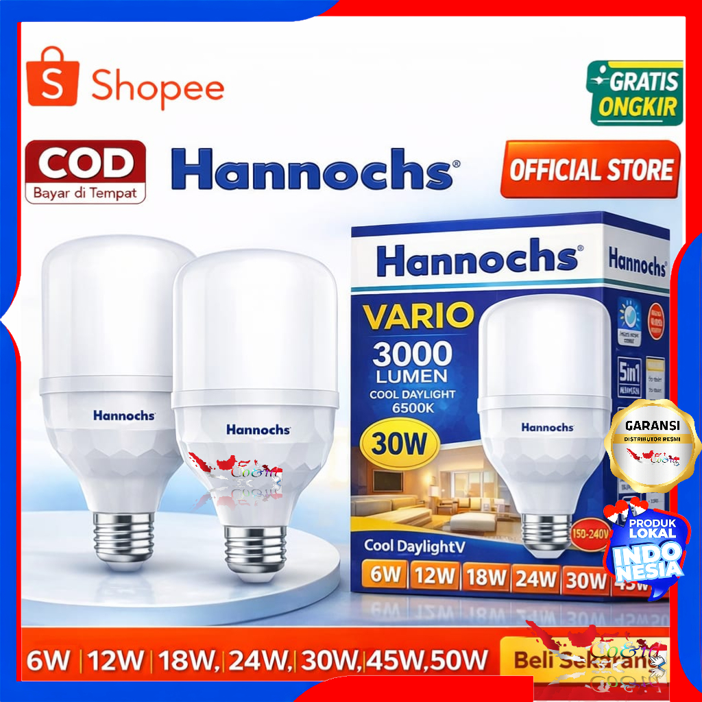 Lampu Hannochs Led Vario 12w Lampu Led Hannochs 12w Lampu Bohlam Hannochs