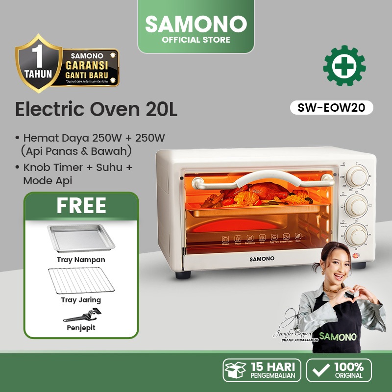 SAMONO Oven Listrik Low Watt 20L Elektronik Rumah Tangga Oven Listrik Watt Kecil Kado Pernikahan Ele