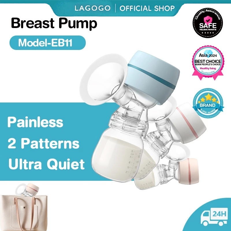 Pompa ASI elektrik untuk kulit sensitif Pumping ASI genggam berdaya Breast Pump hisap kuat tanpa ras