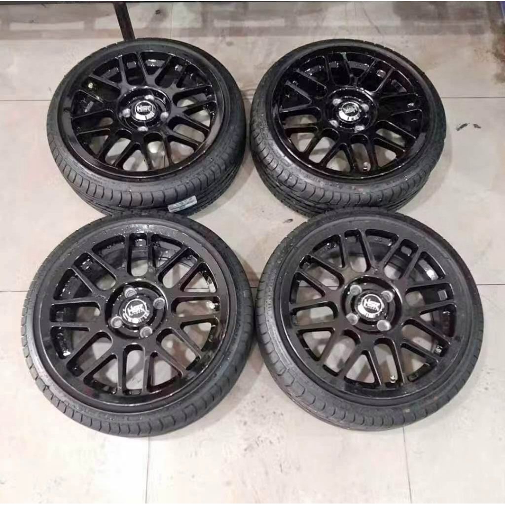 Velg Mobil Bekas Jazz Vios Mobilio Avanza Yaris Swift Fiesta RAI-S1(HSR) R15 + Ban 195 45 Forceum Oc