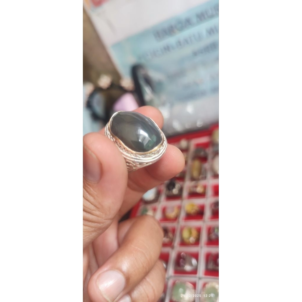 Cincin unik Yaman motif angka 8 ring alpaka Hongkong