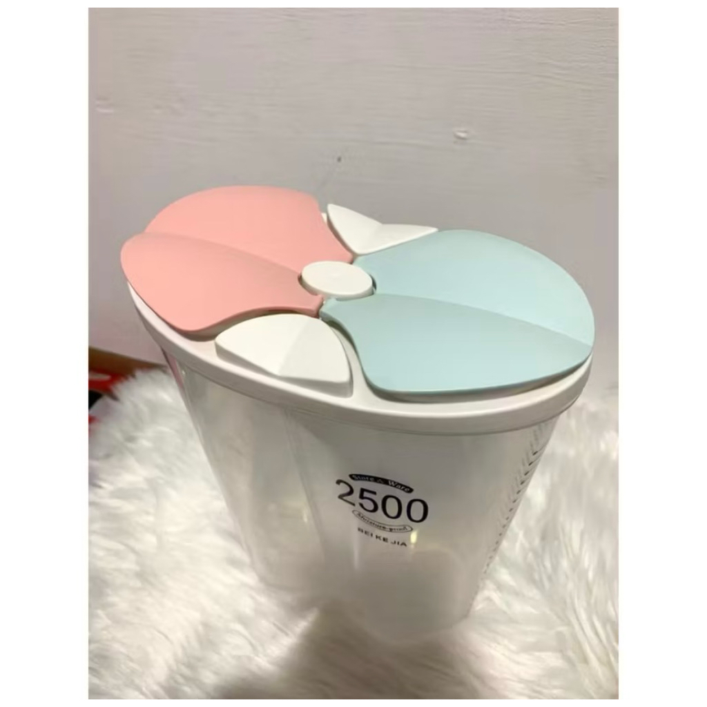 toples sekat 2 tempat sendok garpu wadah susu tepung