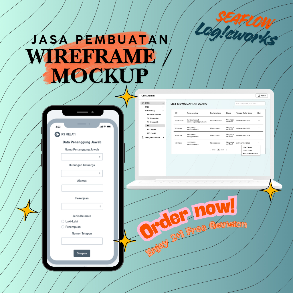 JASA DESAIN WIREFRAME | MOCKUP | UI