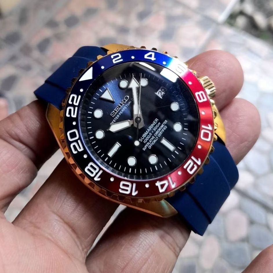 seiko pepsi mod srpd style nh35 movement automatic
