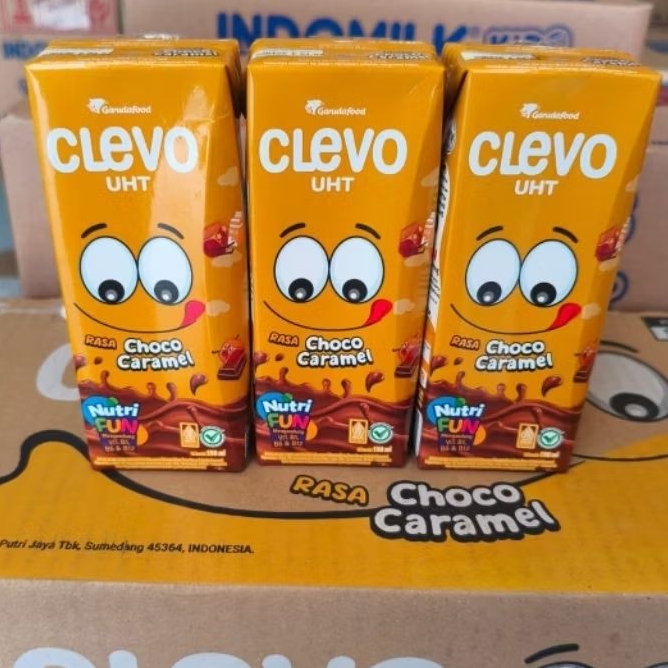 Clevo Susu UHT rasa caramel 1Dus isi 24pcs