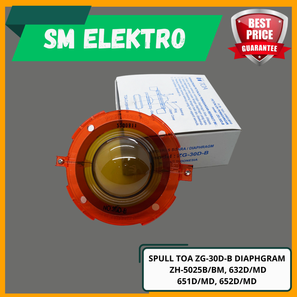Spull TOA ZG-30D-B Diaphragm  ZH-5025B/BM, 632D/MD 651D/MD, 652D/MD