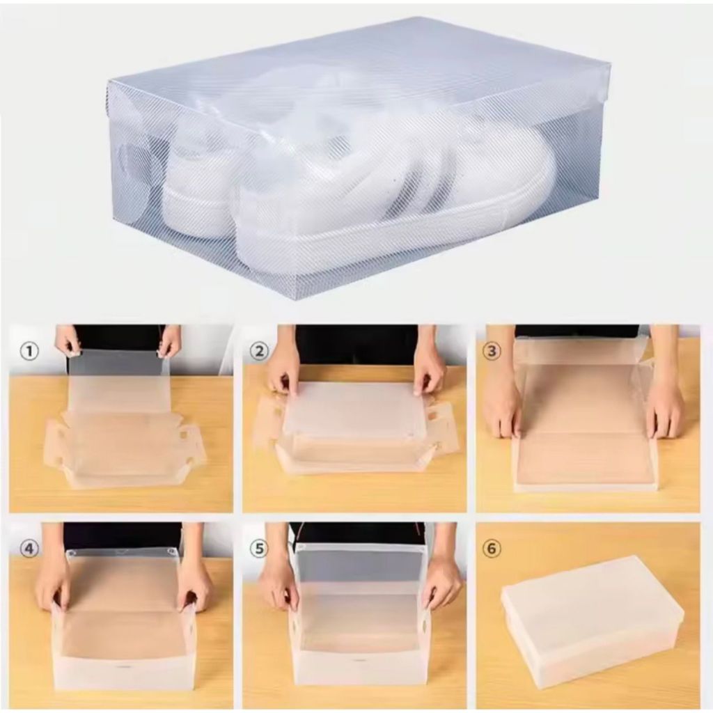 Kotak Sepatu Transparan Bening Tebal 0.6mm