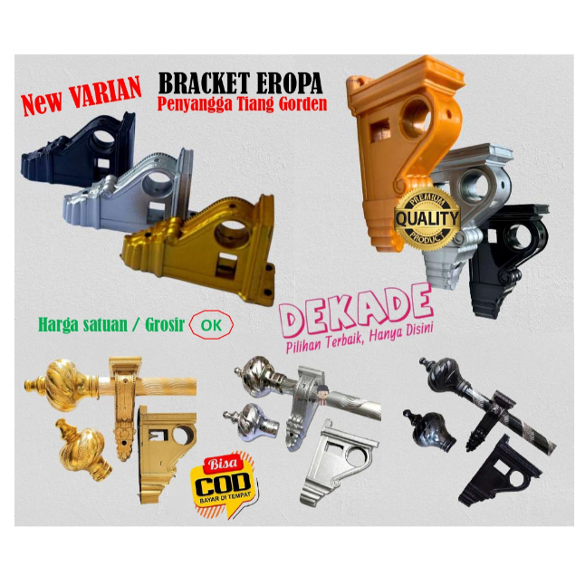 NEW EROPA Bracket EROPA penyangga batang gorden