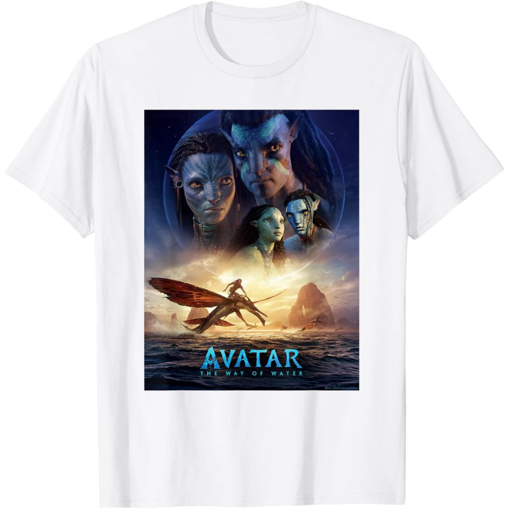 Baju kaos Avatar The Way of Water Theatrical Movie Poster T-Shirt Small