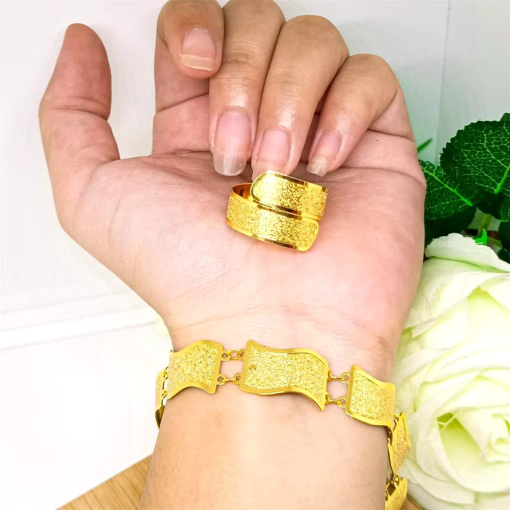 GELANG FREE CINCIN WANITA TERLARIS LAPIS EMAS TERBARU 24K ASESORIS GELANG KENDARI