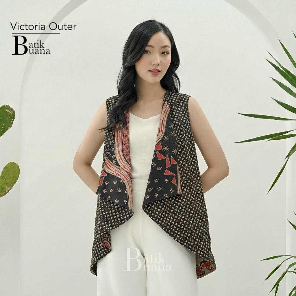 Victoria Batik Outer - Atasan Batik Wanita Modern Outer Cardigan Premium