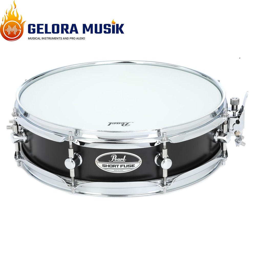 Snare Drum Pearl Piccolo  Short Fuse 13x3.5 Black Steel #31 Black SFS1335B
