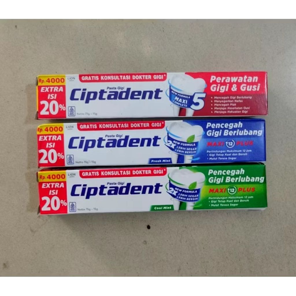 pasta gigi ciptadent 75 gram 1 dus