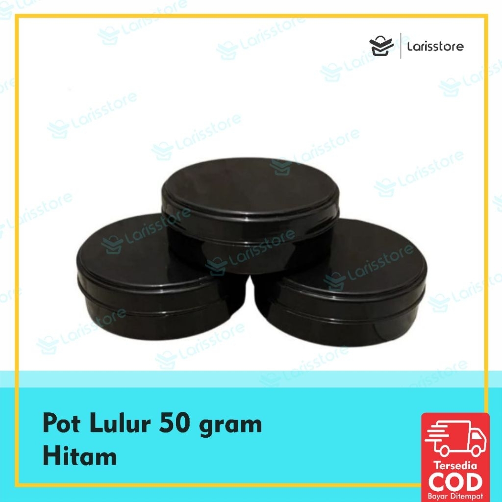 Pot Lulur 50gr Pot Pomade Pot Salep Wadah 50gram Warna Hitam