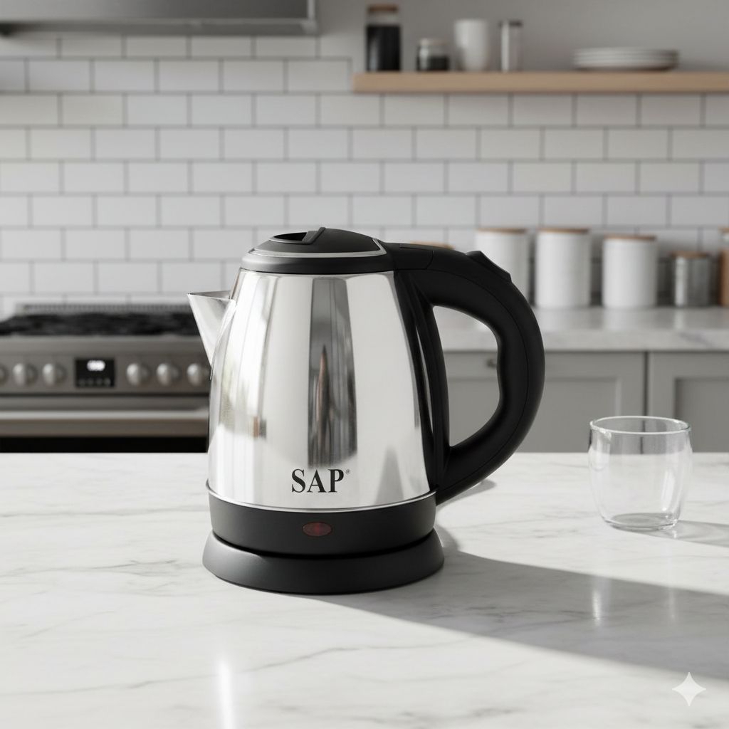 SAP Kettle Listrik Teko Stainless 899 1 Liter Pemanas Air 300 Watt