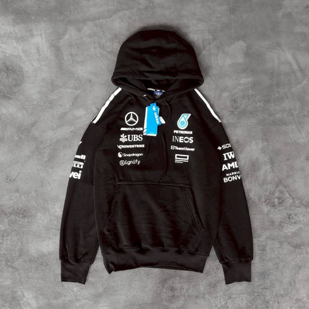 Jaket Hoodie Sweater Petronas Hitam Unisex Full Tag