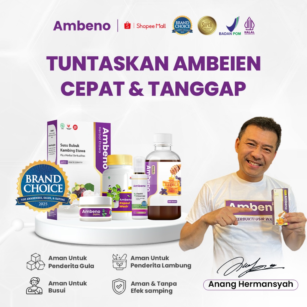Ambeno Pengobatan Ambeien Redakan Nyeri Kempeskan Benjolan Herbal Original