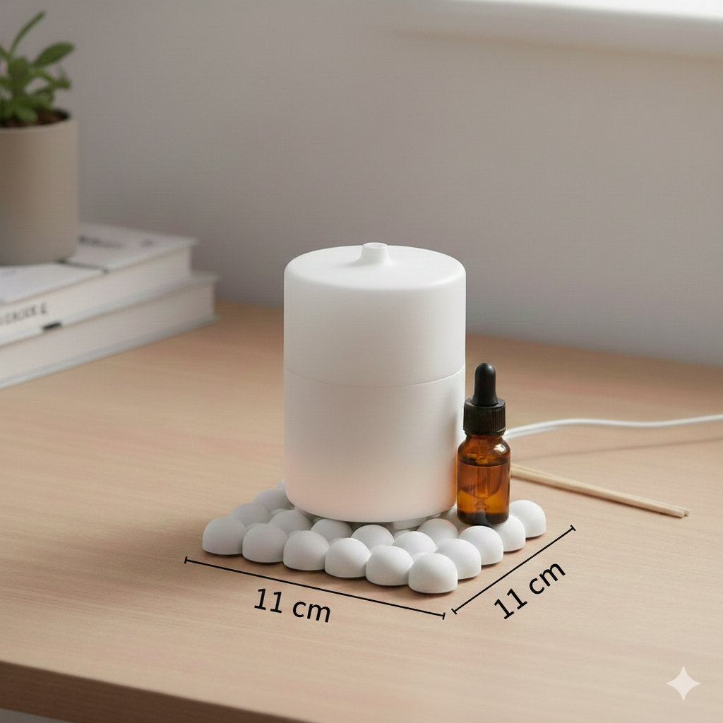 COaster Estetik Motif Bubble Putih | Cocok untuk Gelas & Vas