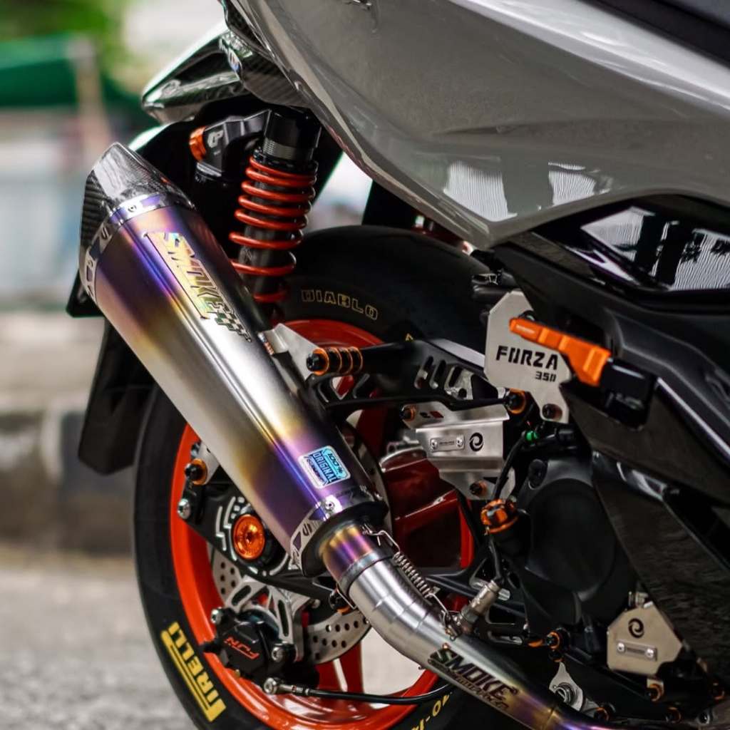 Knalpot Honda Forza 250cc - Knalpot Forza 250cc Suara Bass Smoke Muffler