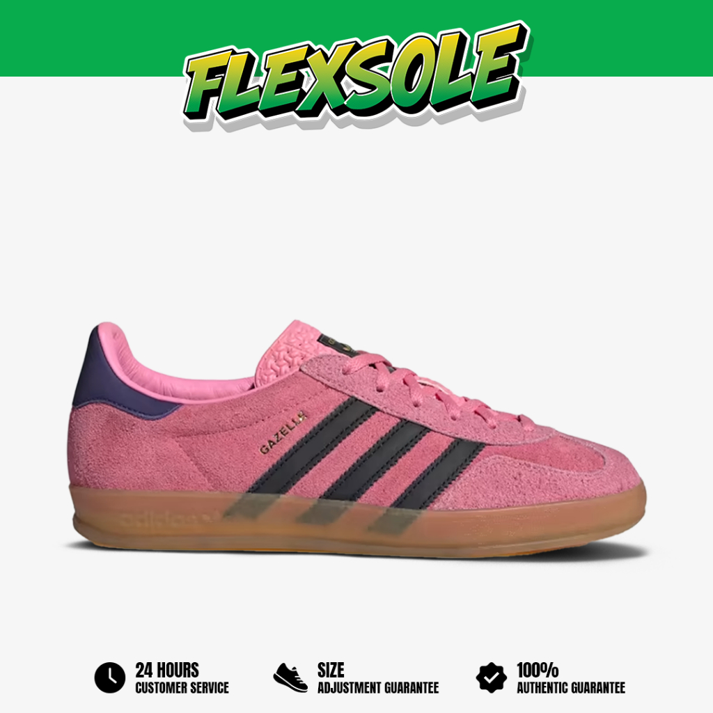 Adidas Gazelle Indoor Bliss Pink Purple Pink Coreblack Collegiate Purple Authentic