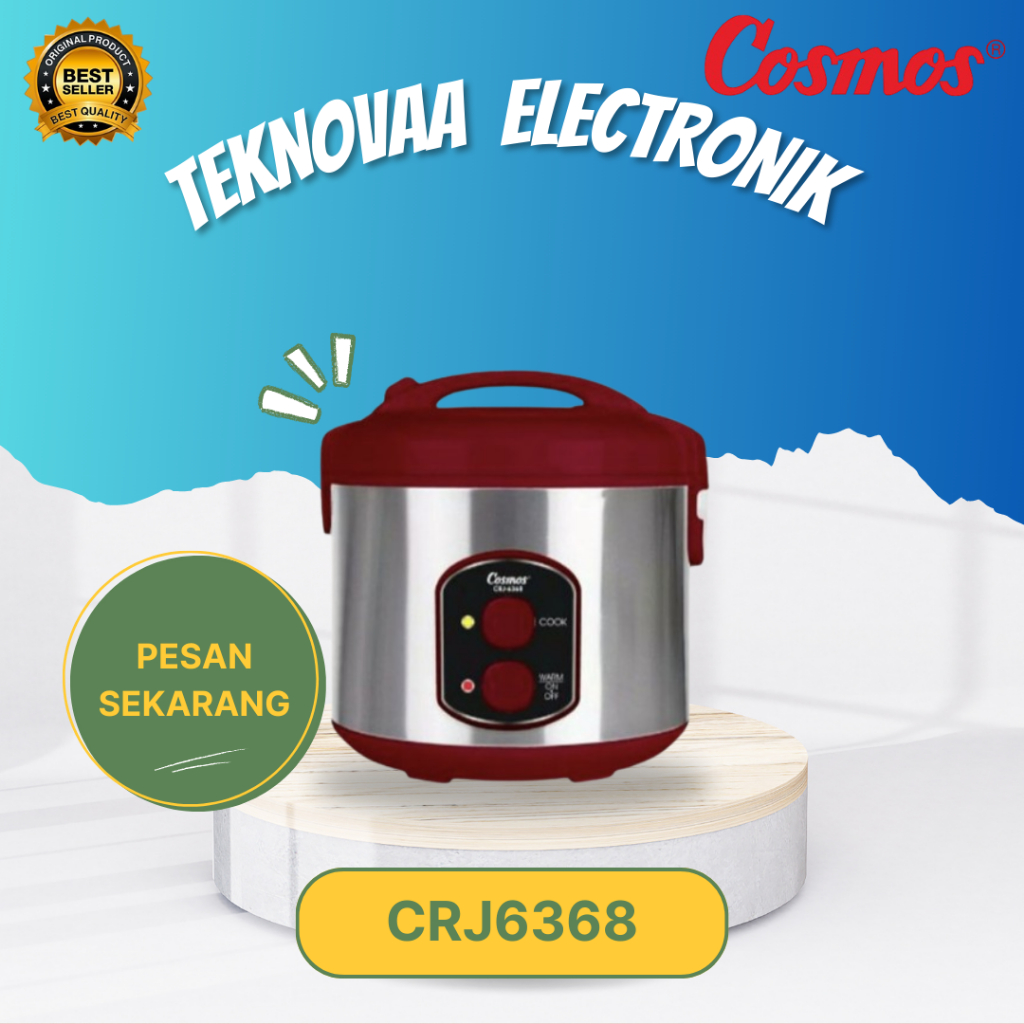 COSMOS RICE COOKER HARMOND CRJ-6368 2L/CRJ6368/CRJ 6368/RICE COOKER BESAR ORIGINAL COSMOS/GARANSI
