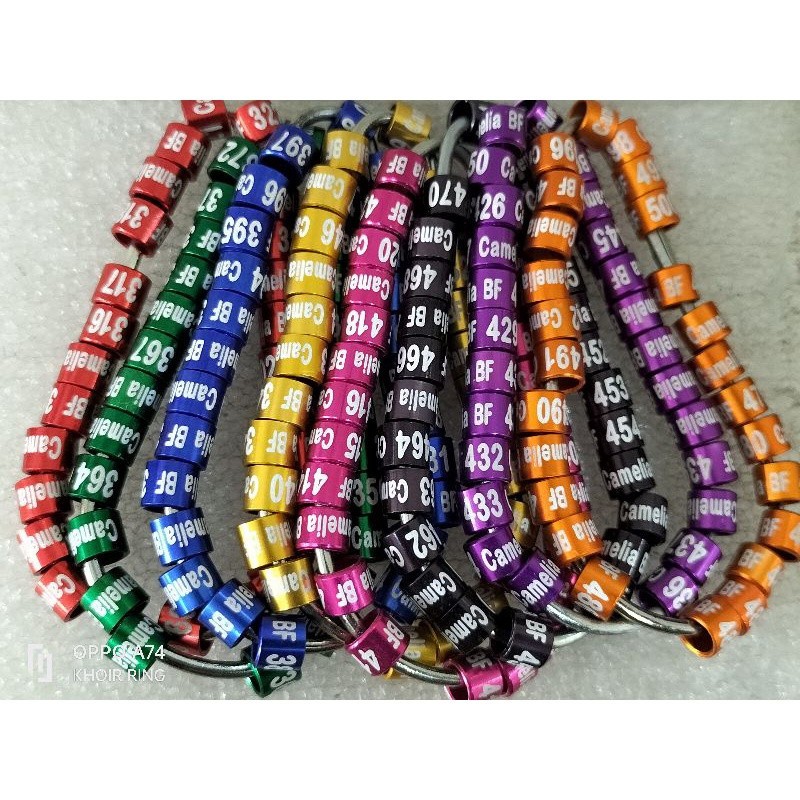 RING BURUNG LOVEBIRD FALK PERKUTUT ISI 10 PCS GELANG PEANDA KAKI BURUNG BULAT KAKI TIDAK SAKIT