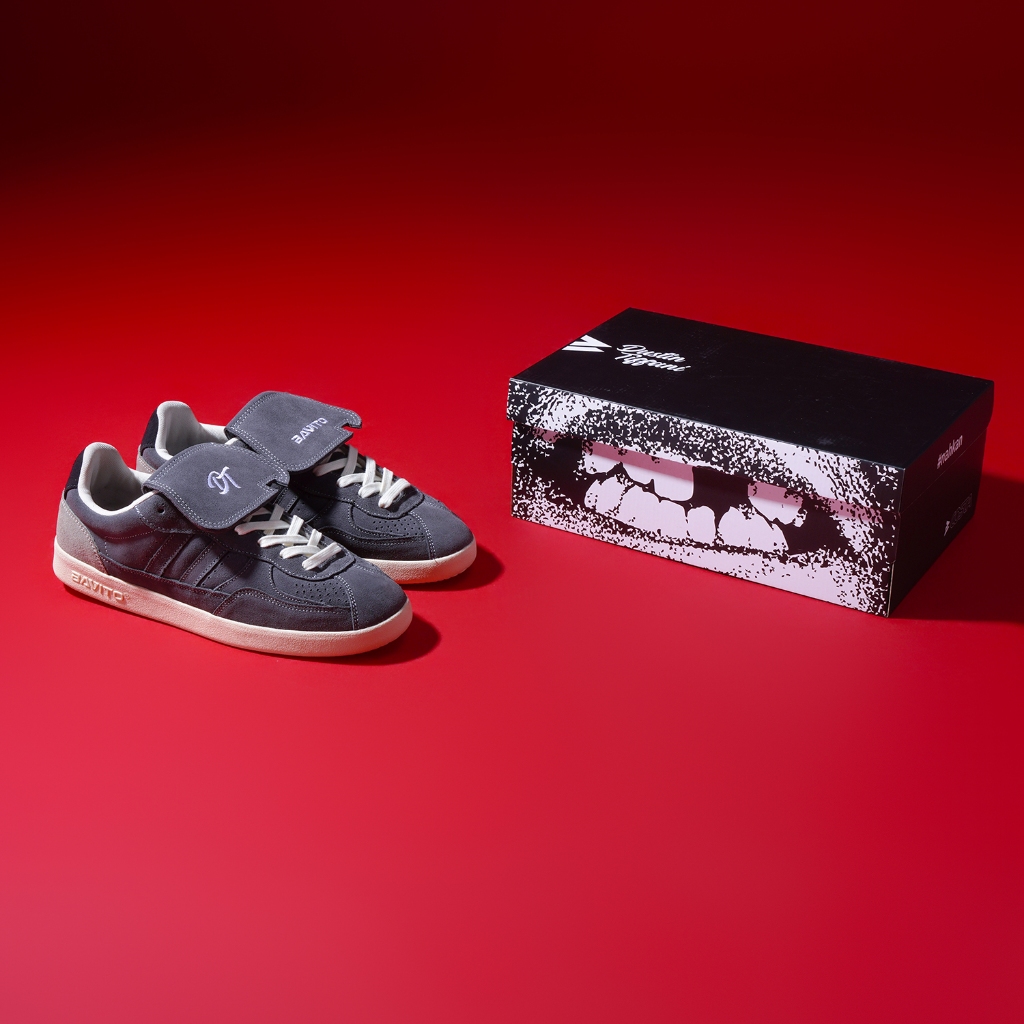 Bavito X Dustin Tiffani Grey White - Sepatu Sneakers Casual Pria Wanita Full Suede Size 36 - 46