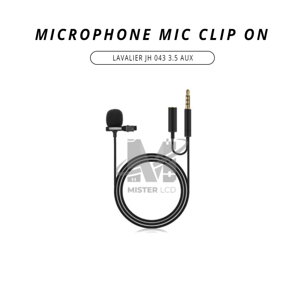 MICROPHONE MIC CLIP ON LAVALIER JH 043 3.5 AUX