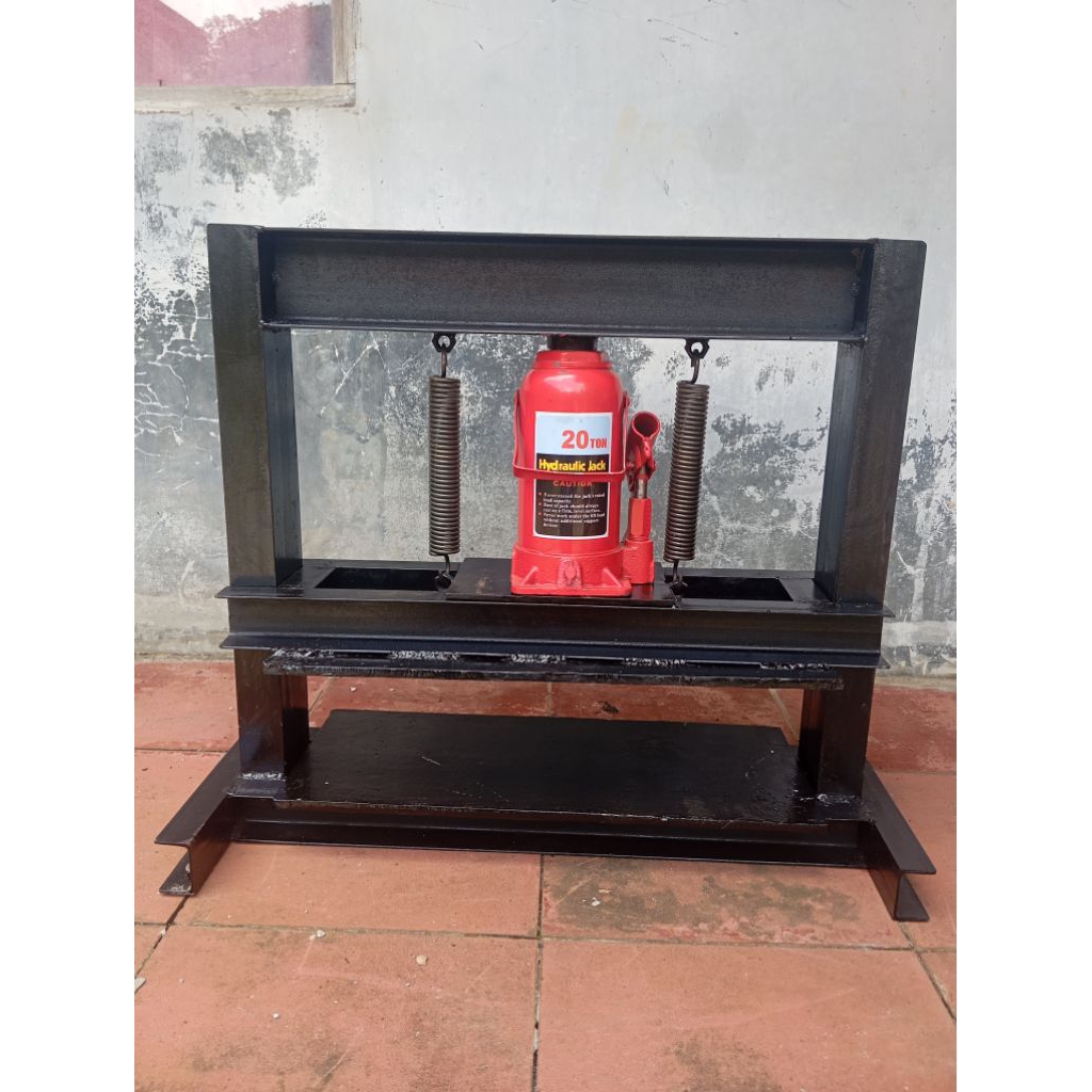 Alat Pres Plat Nomer Rangka+Dongkrak pres plat nomer mobil dan motor 20-30 Ton