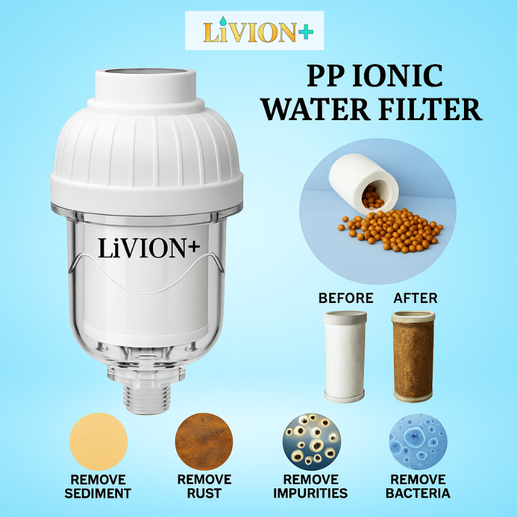 Filter Air Keran Shower LiVION+ / PP Filter ION / Saringan Air Mandi