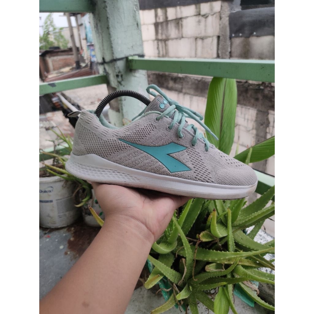 Diadora Atri Grey Mint Tosca Blue Sport Sneakers Size 40
