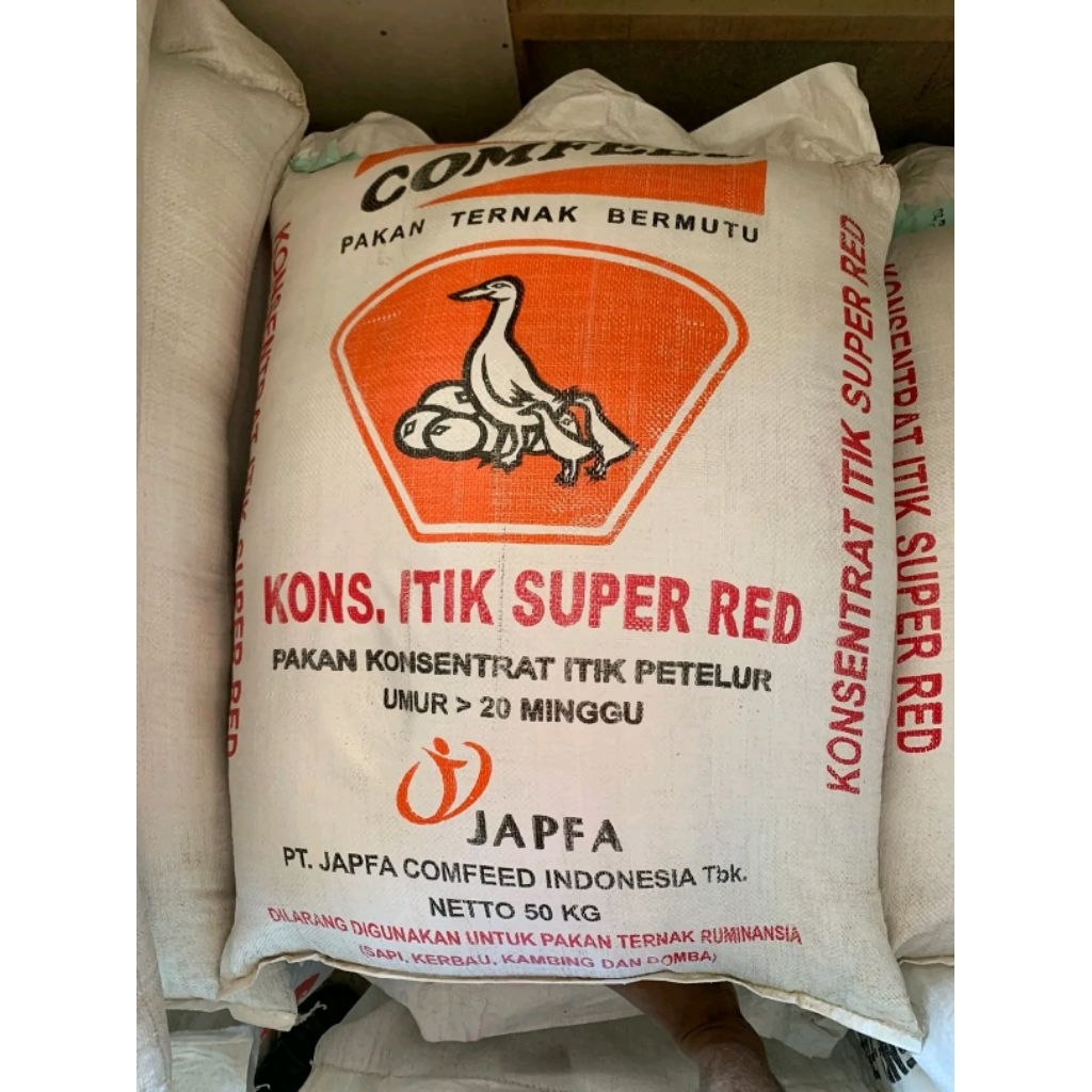 Konsentrat itik super red comfeed pakan bebek entok petelur