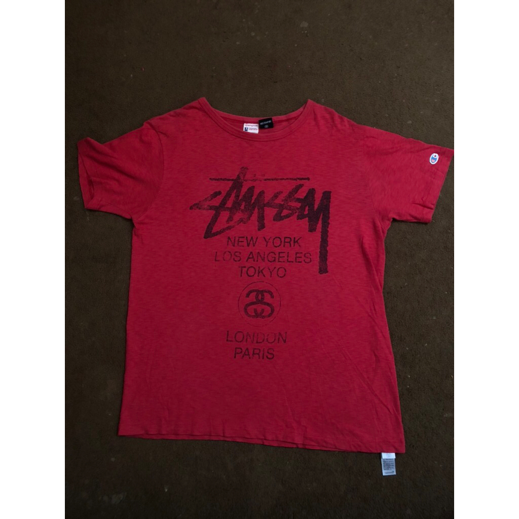 stussy x champion vintage tees