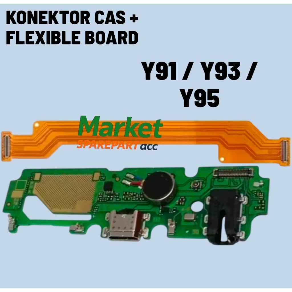 Papan Cas Charger Vivo Y91 Y93 Y95 – Flexible Board + Konektor Cas ORI