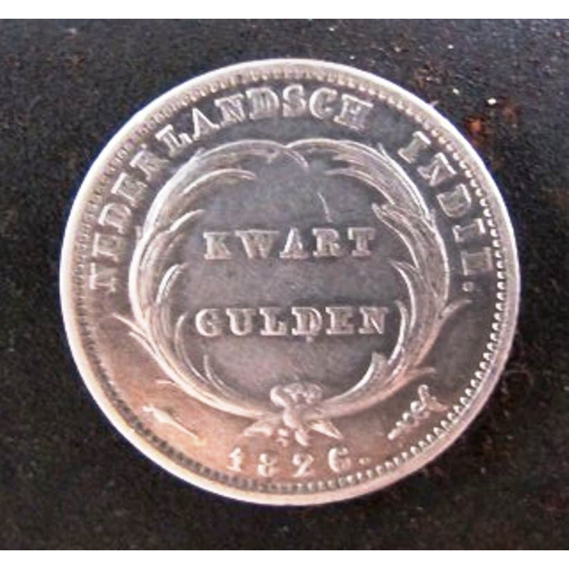 BL259 koin kwart gulden King Willem 1 1826 Nederlandsch Indie Perak BL259